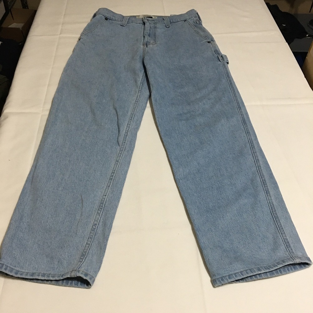 Hollister Baggy Carpenter Jeans Mens 29x30 Light Blue Denim Utility Pants